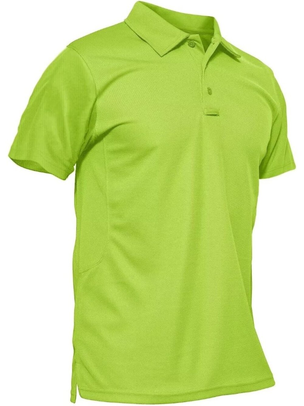 Men's Flourescent Green Quick Dry Performance Short Sleeve Tactical Polo Shirts